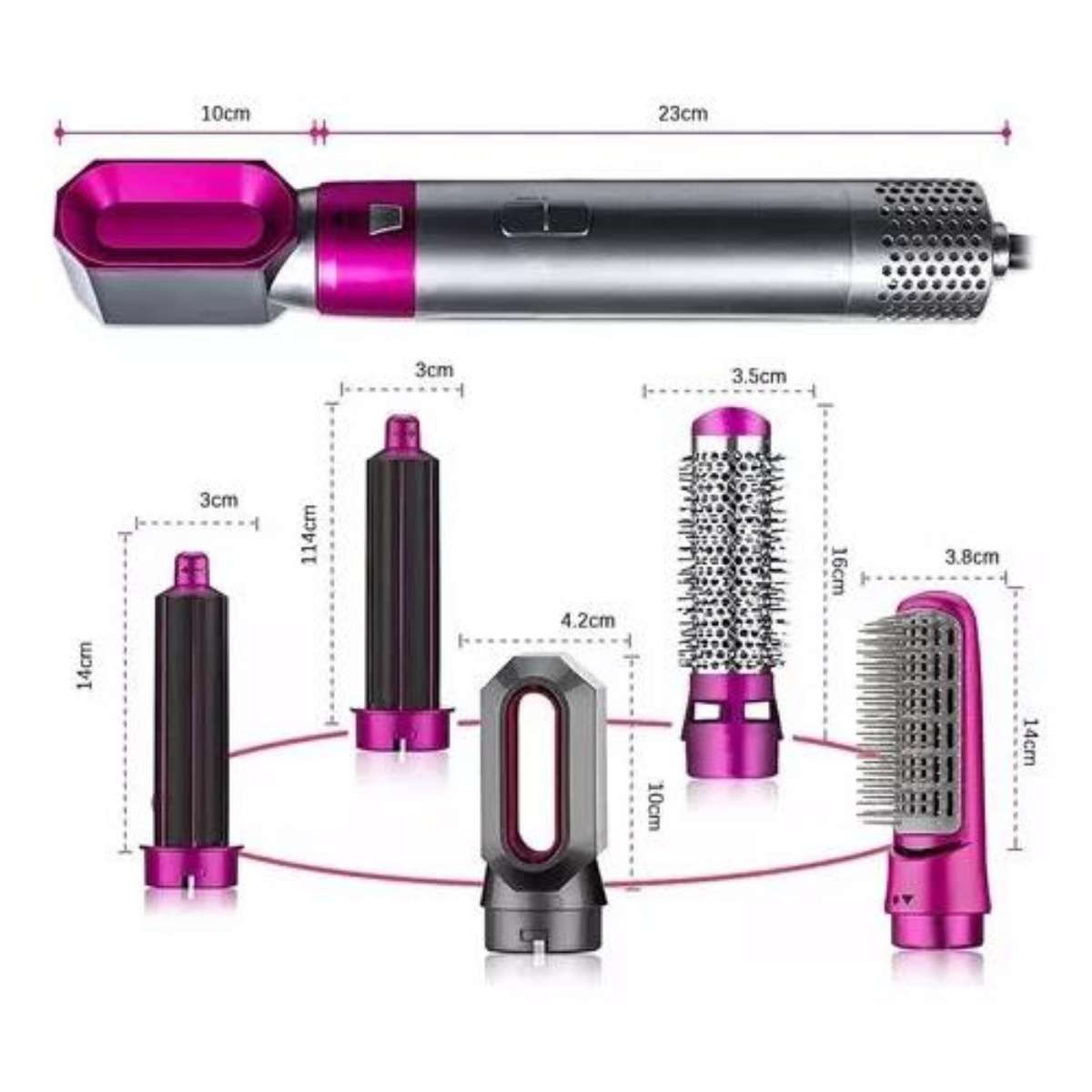 Cepillo de pelo 7 en 1 Tecnología iónica