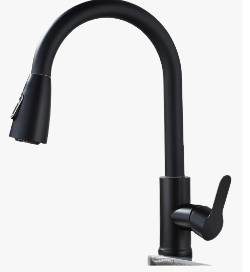 Grifo cocina extraible negro mate