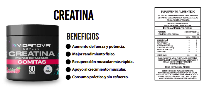 GOMITAS CREATINA - 90 UNID