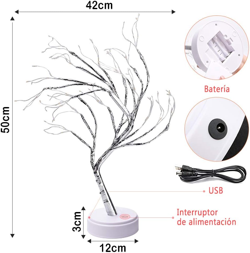 Lampara Bonsai, Luz-Árbol-Gota