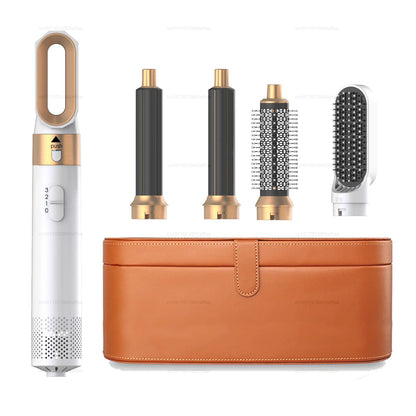 Secador de pelo 5 en 1, peine de aire caliente para rizar, alisar y voluminizar el cabello, accesorios desmontables-5 in 1 Hair Dryer, Hot Air Comb for Curling, Straightening and Volumizing Hair, Detachable Attachments-