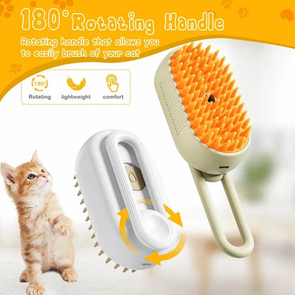 Cepillo a vapor para perros y gatos, pulverizador eléctrico y masajes - Steam brush for dogs and cats, electric sprayer and massager