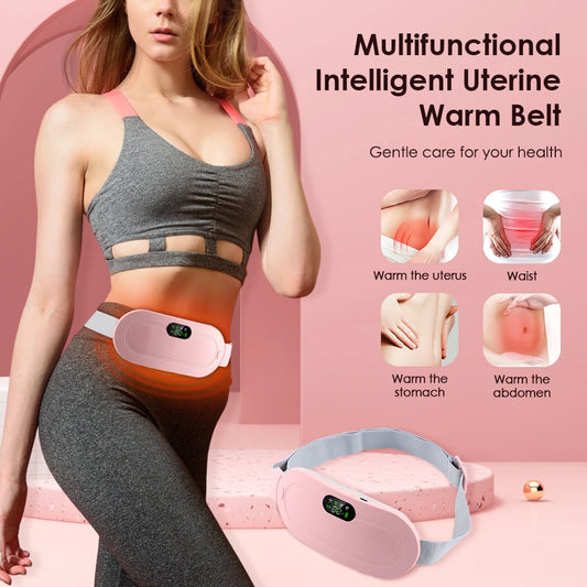 Cinturón cálido uterino-sistema vibratorio de compresión caliente, Abdomen, cintura, estómago, calentamiento, carga USB