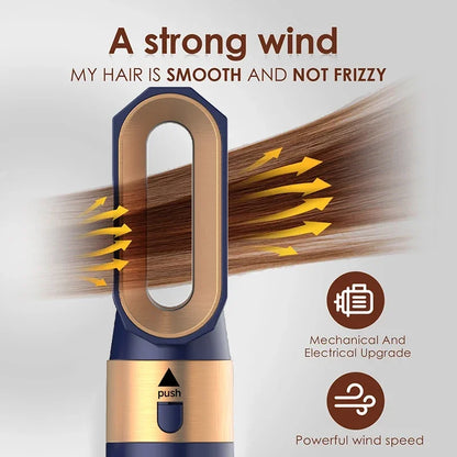 Secador de pelo 5 en 1, peine de aire caliente para rizar, alisar y voluminizar el cabello, accesorios desmontables-5 in 1 Hair Dryer, Hot Air Comb for Curling, Straightening and Volumizing Hair, Detachable Attachments-