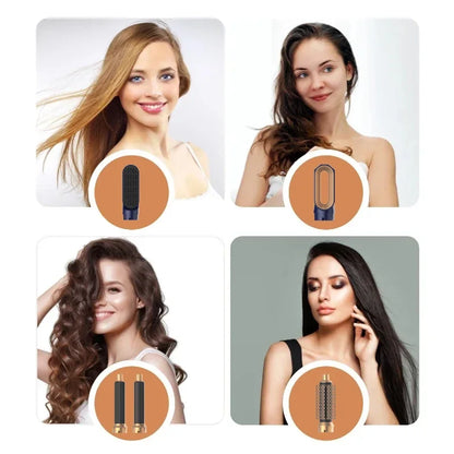 Secador de pelo 5 en 1, peine de aire caliente para rizar, alisar y voluminizar el cabello, accesorios desmontables-5 in 1 Hair Dryer, Hot Air Comb for Curling, Straightening and Volumizing Hair, Detachable Attachments-