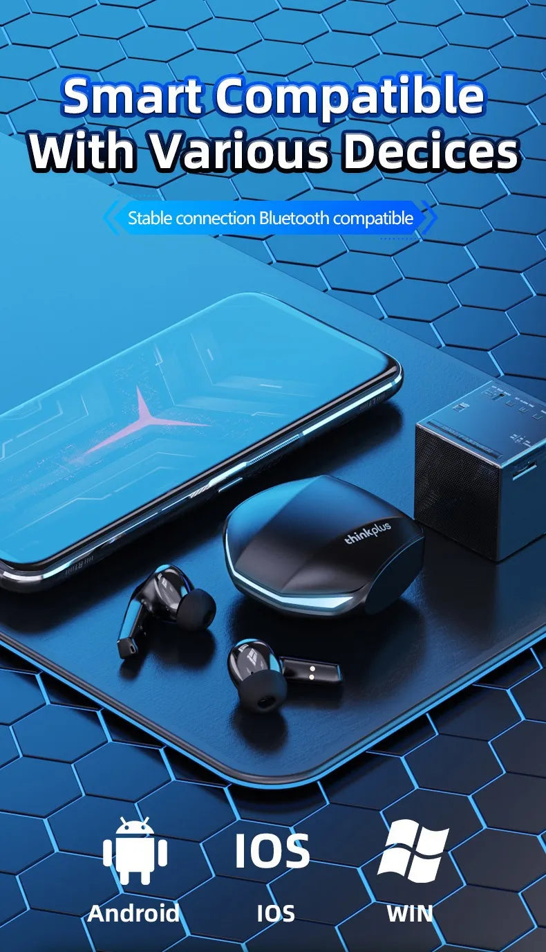 Audífonos Touch Lenovo -  Lenovo GM2 Pro Wireless Headphones Bluetooth Touch