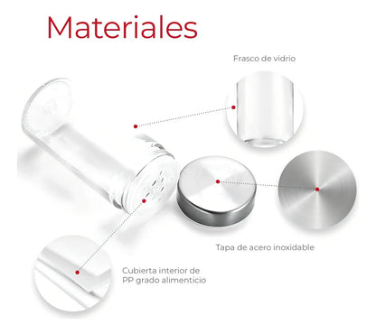 Especiero Giratorio Acero Inoxidable-incluye los 20 frascos