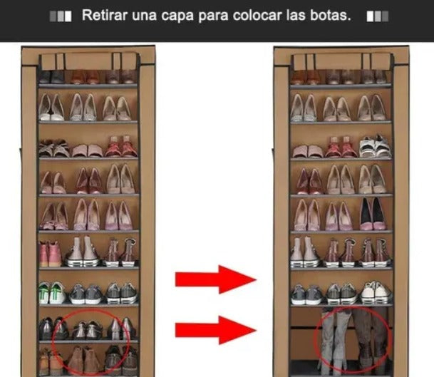 Organizador De Zapatero Armable 9 Pisos